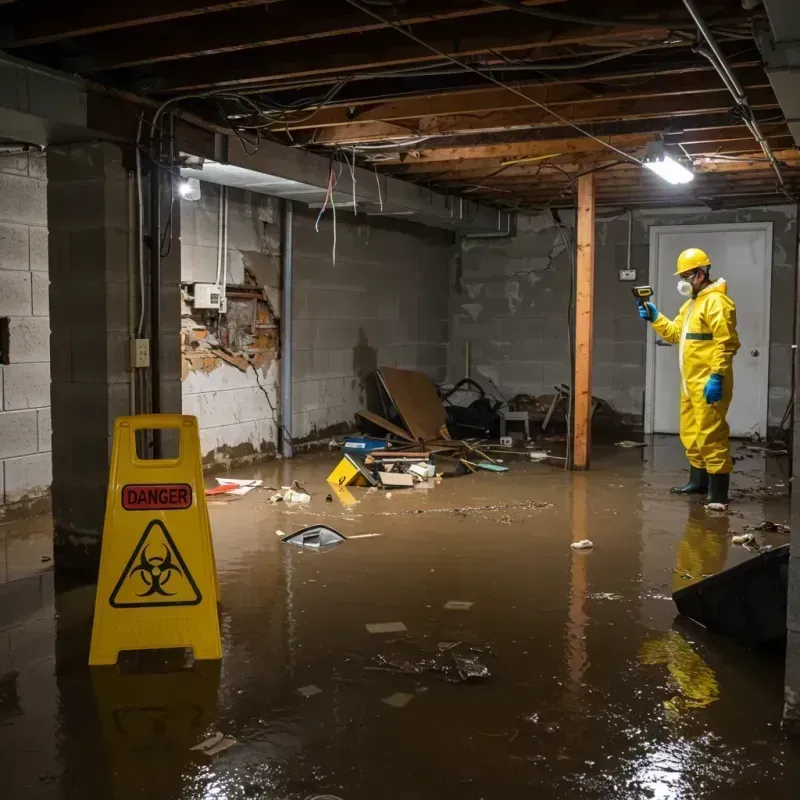 Flooded Basement Electrical Hazard in Fort George G Mead Junction, MD Property